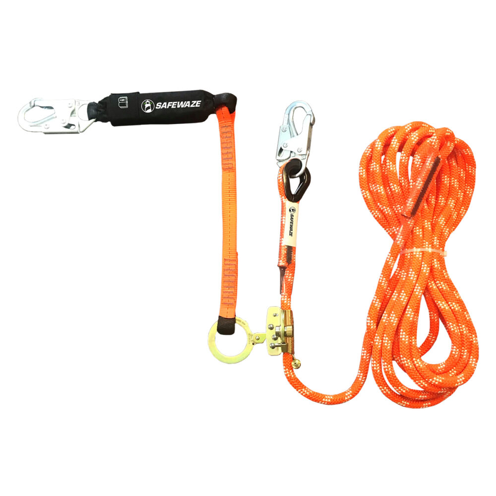 V-Line Kernmantle Vertical Lifeline Assembly: Snap Hook, Rope Grab, EA Lanyard