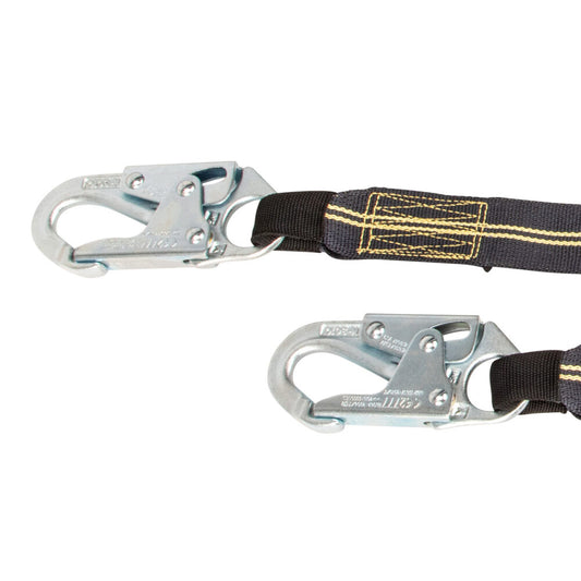 Arc Flash 6' Energy Absorbing Lanyard: Aramid, Dual Leg, Snap Hooks - Image 2