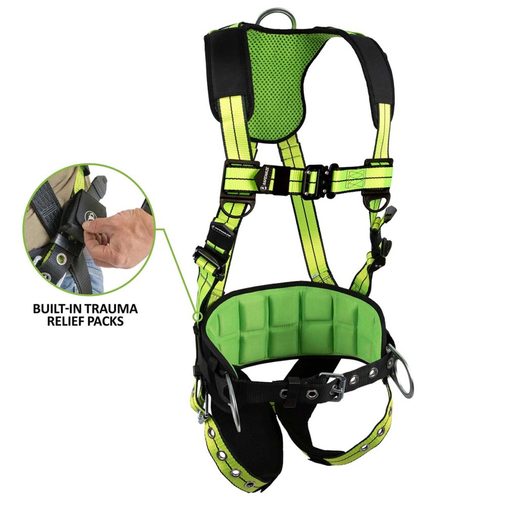 023-1243 PRO+ Construction Harness-3D QC Chest TB Legs Trauma Relief-C