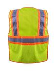 Mesh Two-Tone Break-Away Surveyor Vest with QR Zipper - ECO-ATRNSMB