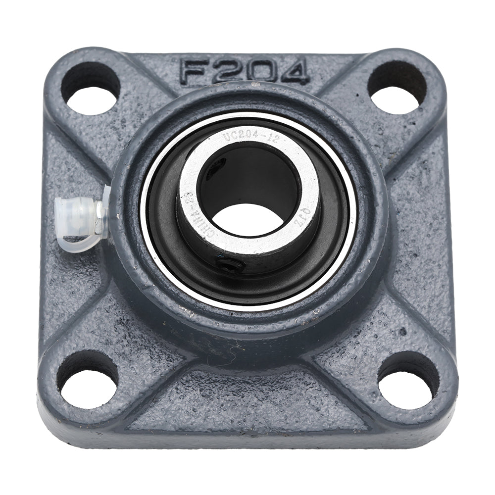 UCF204-12, 4-Bolt Flange Mounted Unit Bearing, 0.75" Bore (ID), 3/4 " Bore (ID), Insert Bearing: UC204-12