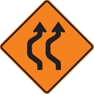 Double Reverse Curve (2 Lanes) Left (RUS)