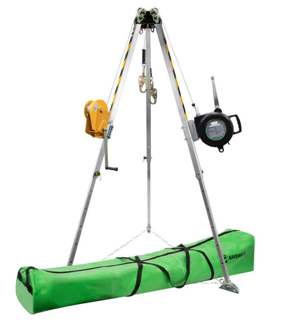 7' Adjustable Tripod Kit, 65' Material Winch, 65' 3-Way