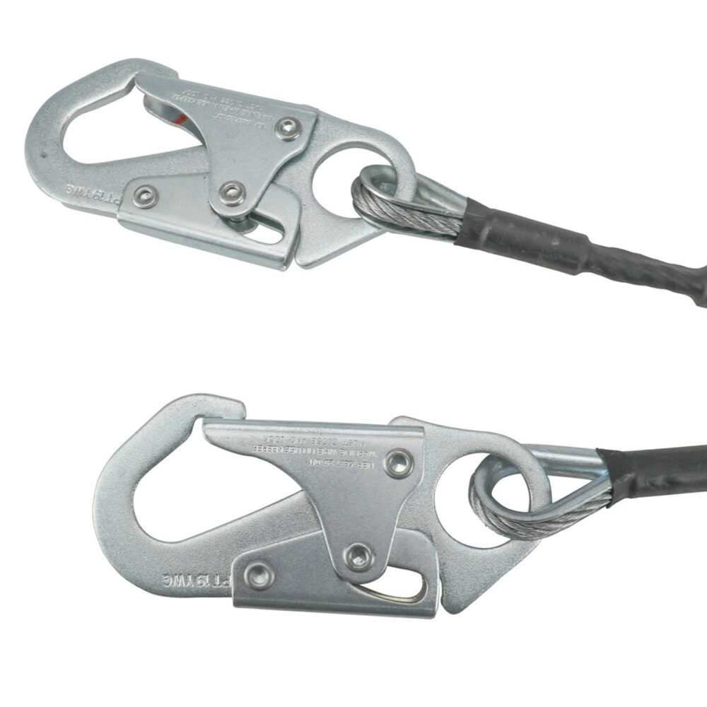 Leading Edge 6' Energy Absorbing Lanyard: Dual Leg, Snap Hooks - Image 2