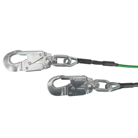 Leading Edge 6' Energy Absorbing Lanyard: Dual Leg, Alu Swivel Snap Hooks - Image 2