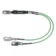 Leading Edge 6' Energy Absorbing Lanyard: Dual Leg, Alu Swivel Snap Hooks
