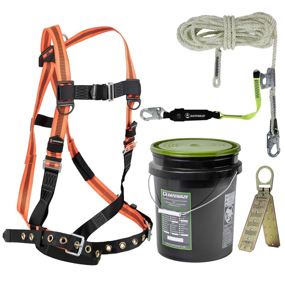 V-Line Bucket Roof Kit: FS99281-E Harness, FS700-50GA-3E VLL, FS870 Anchor