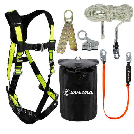 PRO Bag Roof Kit: FS185 Harness, FS700-50 VLL, FS1118-DC Grab, FS88560-E Lanyard, FS870 Anchor, FS8185 Bag