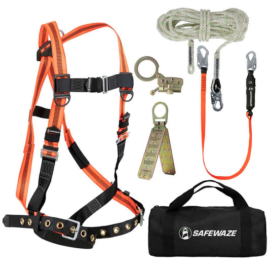 V-Line Bag Roof Kit: FS99185-E Harness, FS700-50 VLL, FS1120 Grab, FS88560-E Lanyard, FS870 Anchor, FS8150 Bag