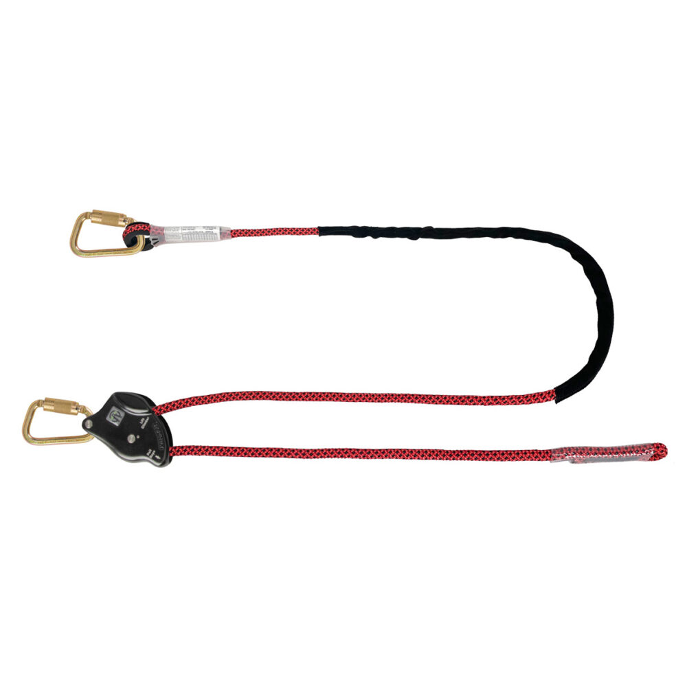 6.5' Rope Positioning Assembly: Rope Adjuster, Carabiners