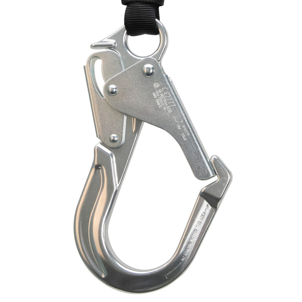 20" Web Restraint Lanyard: Alu Snap Hook, Alu Rebar Hook - Image 4
