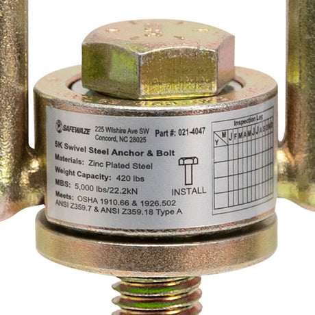 5K Swivel Steel Anchor & Bolt - Image 3