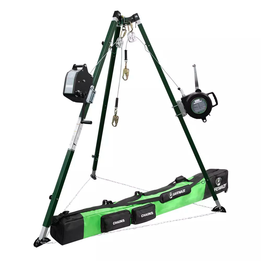 10' Tech Tripod Kit: 65' Personnel Winch, 65' 3-Way