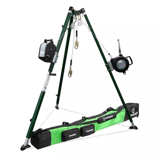 10' Tech Tripod Kit: 65' Personnel Winch, 65' 3-Way