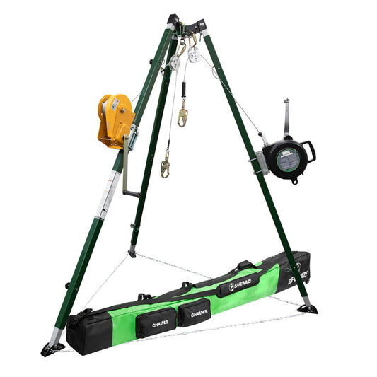 10' Tech Tripod Kit: 65' Material Winch, 65' 3-Way
