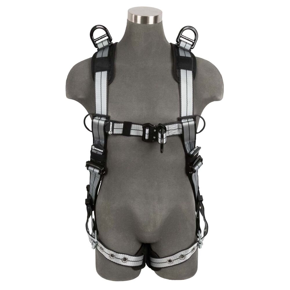 PRO+ Slate Full Body Retrieval Harness: Alu 1D, Alu Shoulder D's, Alu QC Chest, Alu FD, TB Legs - Image 3