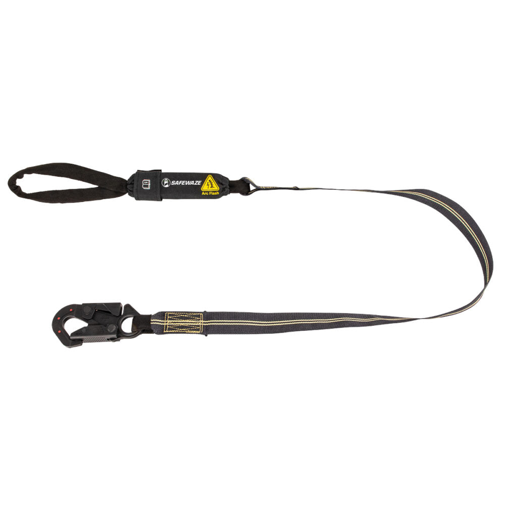Arc Flash 6' Energy Absorbing Lanyard: Aramid, Dielectric Snap Hook, Soft Loop