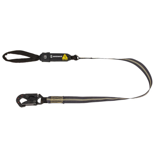 Arc Flash 6' Energy Absorbing Lanyard: Aramid, Dielectric Snap Hook, Soft Loop