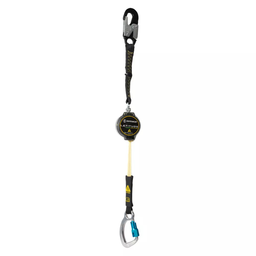 Latitude Pro Arc Flash 7' Single Web SRL-P: 13" Aramid Ext. w/Alu Snap Hook, Alu Captive Eye Carabiner
