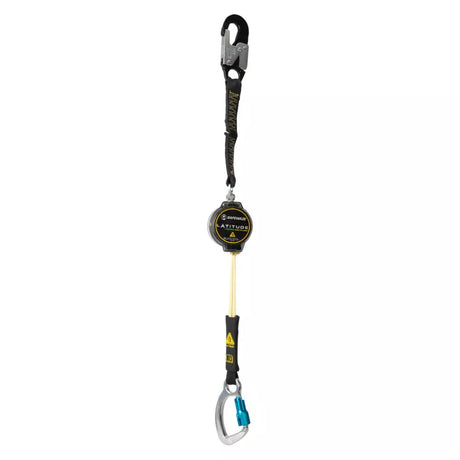 Latitude Pro Arc Flash 7' Single Web SRL-P: 13" Aramid Ext. w/Alu Snap Hook, Alu Captive Eye Carabiner
