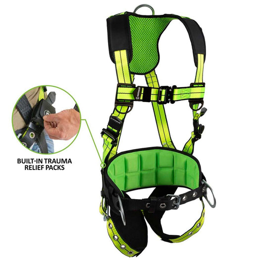 023-1243 PRO+ Construction Harness-3D QC Chest TB Legs Trauma Relief-C