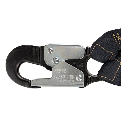 Arc Flash 6' Internal Energy Absorbing Lanyard: Aramid, Dual Leg, Alu Snap Hooks - Image 2