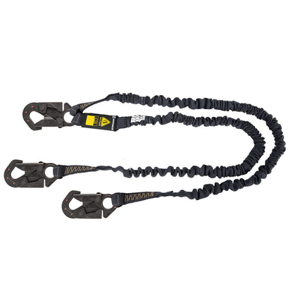 Arc Flash 6' Internal Energy Absorbing Lanyard: Aramid, Dual Leg, Dielectric Snap Hooks