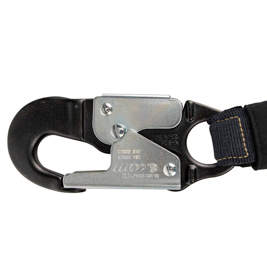 Arc Flash 6' Internal Energy Absorbing Lanyard: Aramid, Alu Snap Hook - Image 2