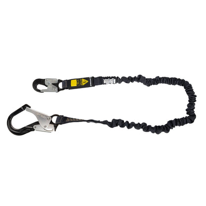Arc Flash 6' Internal Energy Absorbing Lanyard: Aramid, Alu Rebar Hook