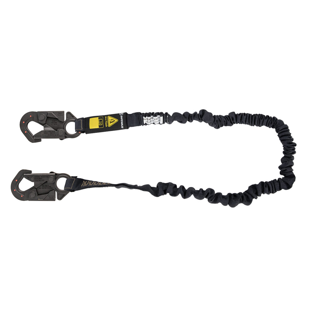Arc Flash 6' Internal Energy Absorbing Lanyard: Aramid, Dielectric Snap Hook