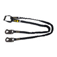 Arc Flash 6' Internal Energy Absorbing Lanyard: Aramid, Dual Leg, Soft Loop, Dielectric Snap Hook