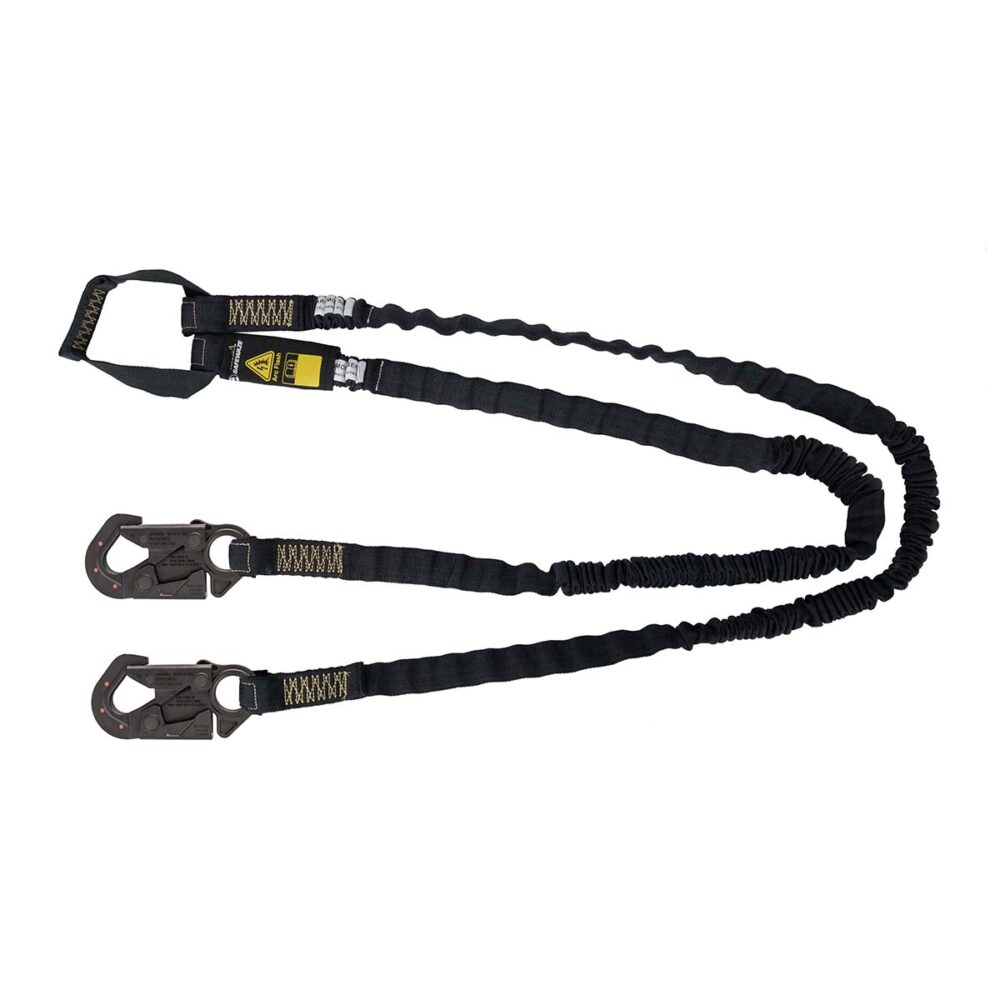 Arc Flash 6' Internal Energy Absorbing Lanyard: Aramid, Dual Leg, Soft Loop, Dielectric Snap Hook