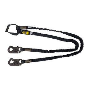 Arc Flash 6' Internal Energy Absorbing Lanyard: Aramid, Dual Leg, Soft Loop, Dielectric Snap Hook