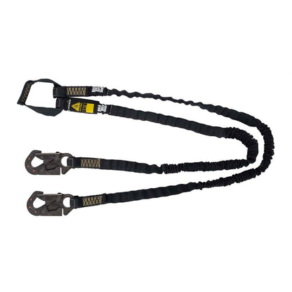 Arc Flash 6' Internal Energy Absorbing Lanyard: Aramid, Dual Leg, Soft Loop, Dielectric Snap Hook