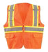 Mesh Two-Tone Surveyor X-Back Vest W/Zipper ECO-ATRNSMX