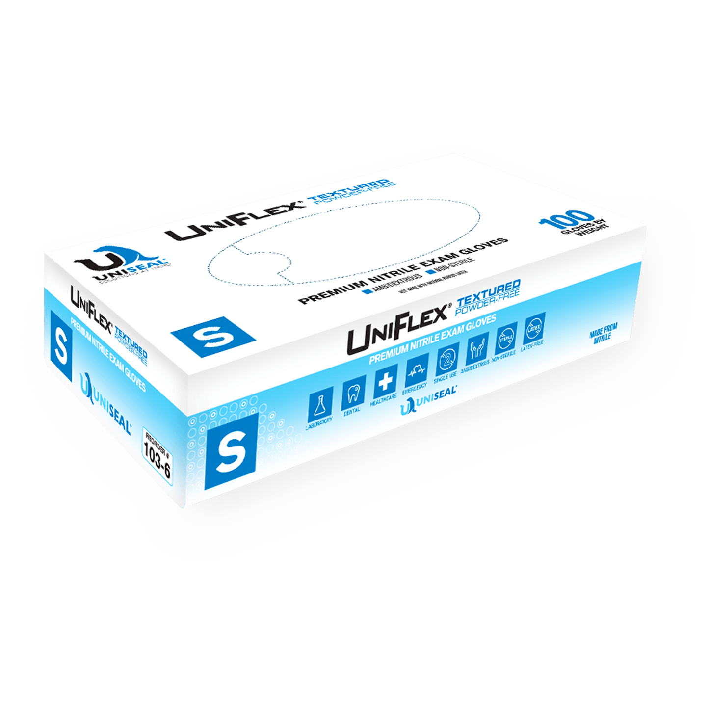 UniFlex ® Powder Free Textured Nitrile Exam Gloves