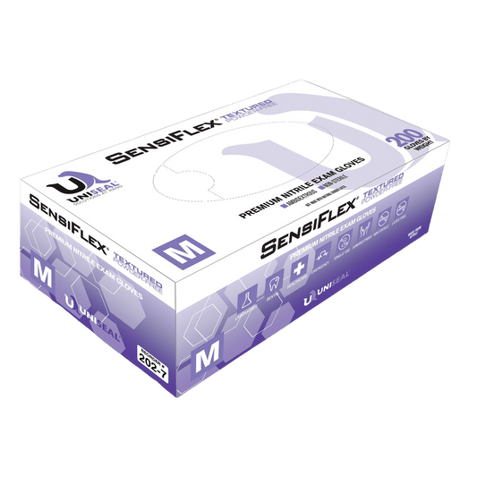 Uniseal®  Nitrile Exam Gloves – SensiFlex Powder-Free Textured