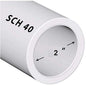 VENTRAL Schedule 40 PVC Pipe 2 Inch (2.375 OD), White, Cut Lengths for Plumbing, Landscape, Pool, Spa