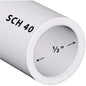 VENTRAL Schedule 40 PVC Pipe 1/2 Inch (0.84 OD), White, Cut Lengths for Plumbing, Lawn, Landscape