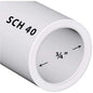 VENTRAL Schedule 40 PVC Pipe 3/4 Inch (1.05 OD), White, Cut Lengths for Plumbing, Lawn, Landscape