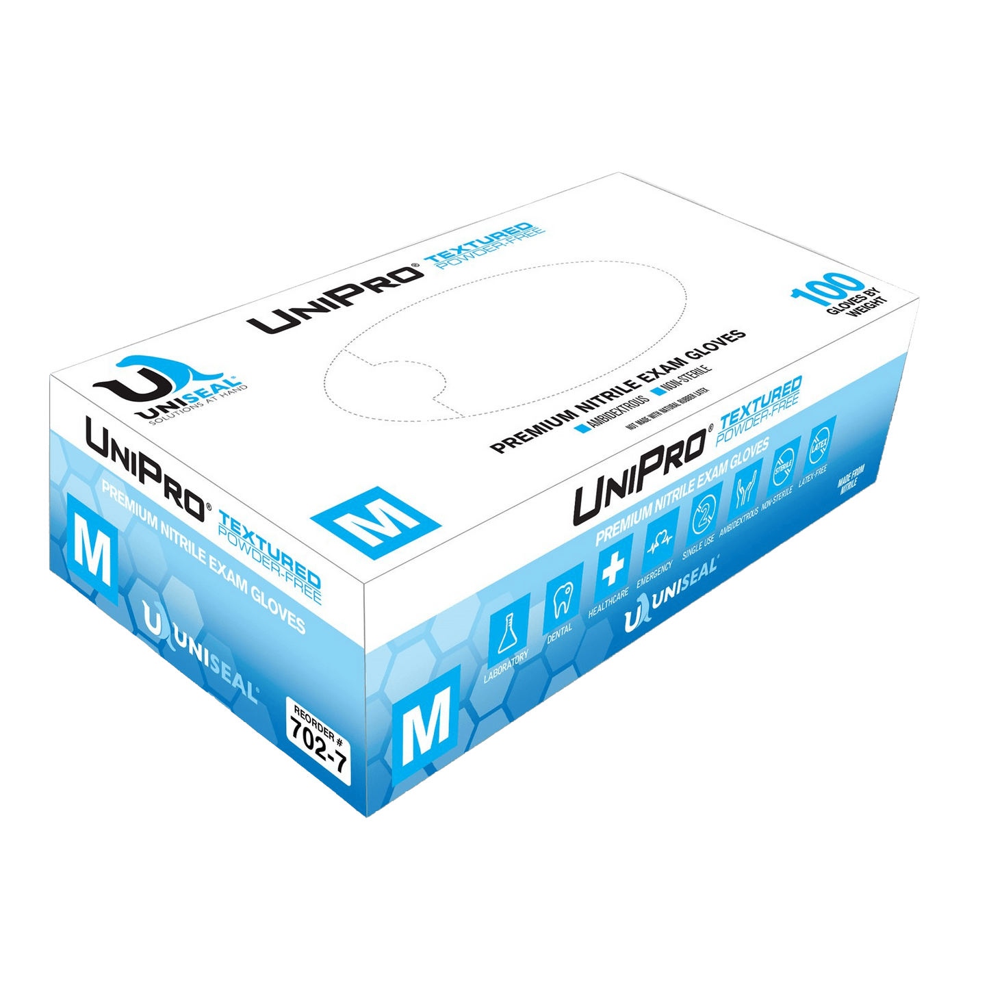 Uniseal® UniPro® Nitrile Powder-Free Exam Gloves