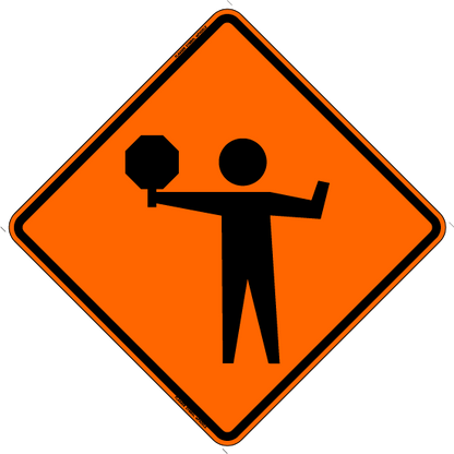 Flagger (Symbol) w/ Paddle (RUS)