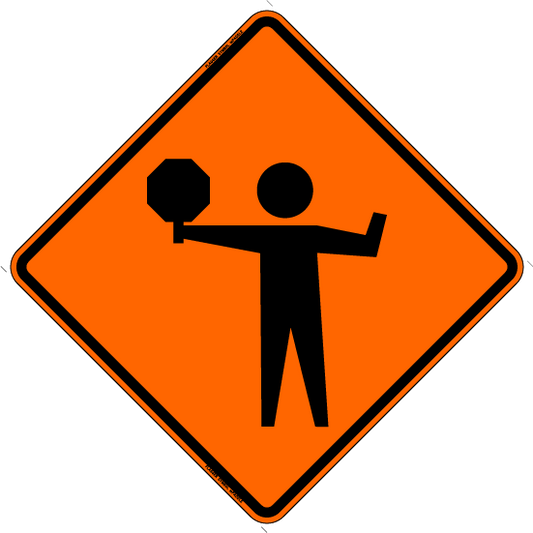 Flagger (Symbol) w/ Paddle (RUS)