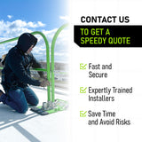 Frontline GUS10 Guardrail System Non-Penetrating Complete 100' Kit - OSHA Compliant