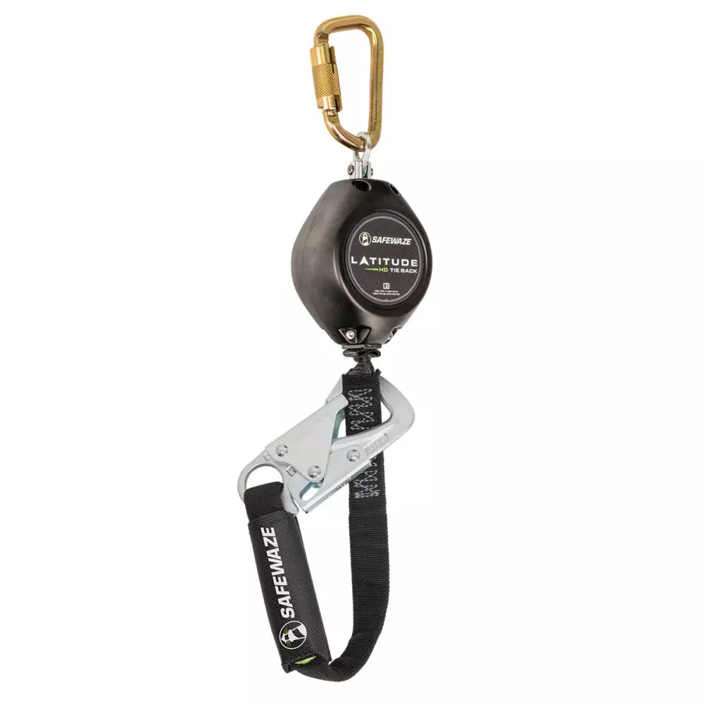 Latitude HD 11' Single Web SRL-P: Carabiner, 20" Tie-back, Tie-Back Snap Hook