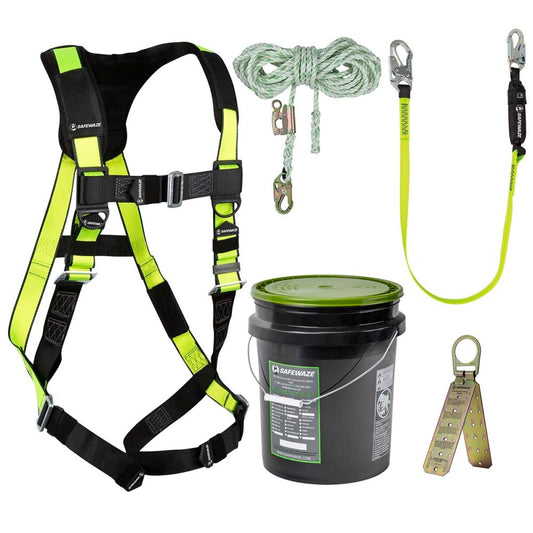 PRO Bucket Roof Kit: FS280 Harness, FS700-50GA VLL, FS560-3 Lanyard, FS870 Anchor