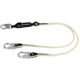 PRO 6' Rope Energy Absorbing Lanyard: Dual Leg, Snap Hooks