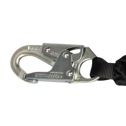 PRO 6' Tie-Back Energy Absorbing Lanyard: Dual Leg, Adjustable Ring - Image 2