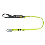 Arc Flash 4'-6' Adjustable Energy Absorbing Lanyard: Snap Hook, Soft Loop