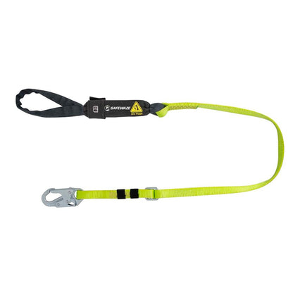 Arc Flash 4'-6' Adjustable Energy Absorbing Lanyard: Snap Hook, Soft Loop
